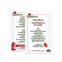 Shot menus for Applebee's restaurants across the Southeast (c/o Ole Smoky Distillery, LLC).